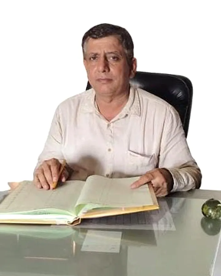 Mr. Dilbag Singh, Principal of New Tagore Senior Secondary School, at his desk